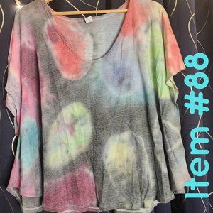 Old Navy Cropped Loose-Fitting Top 4x Tie Dyed